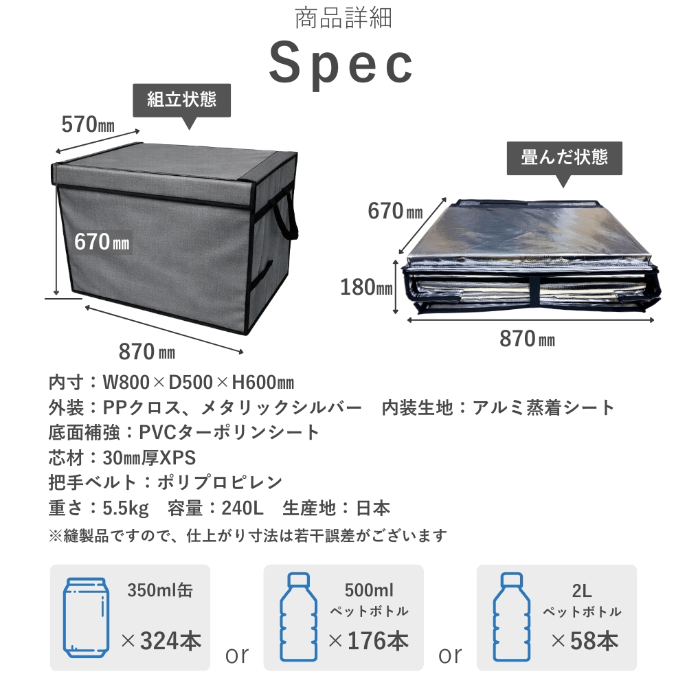 Zパック 240L | 業務用・個人用保冷ボックスのサンヨウキ