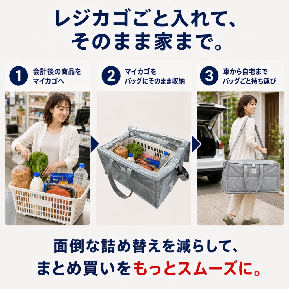 レジカゴごと入る 保冷バッグ 72L | 業務用・個人用保冷ボックスの
