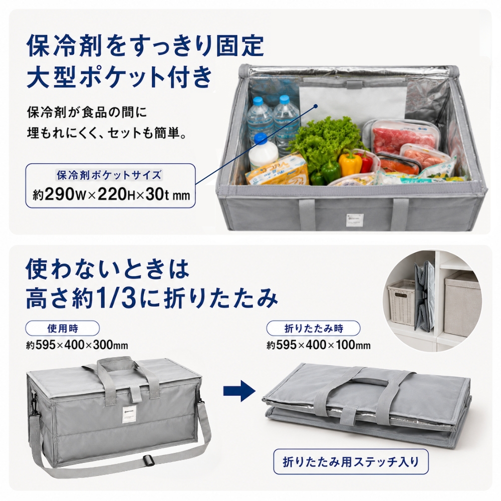 レジカゴごと入る 保冷バッグ 72L | 業務用・個人用保冷ボックスの