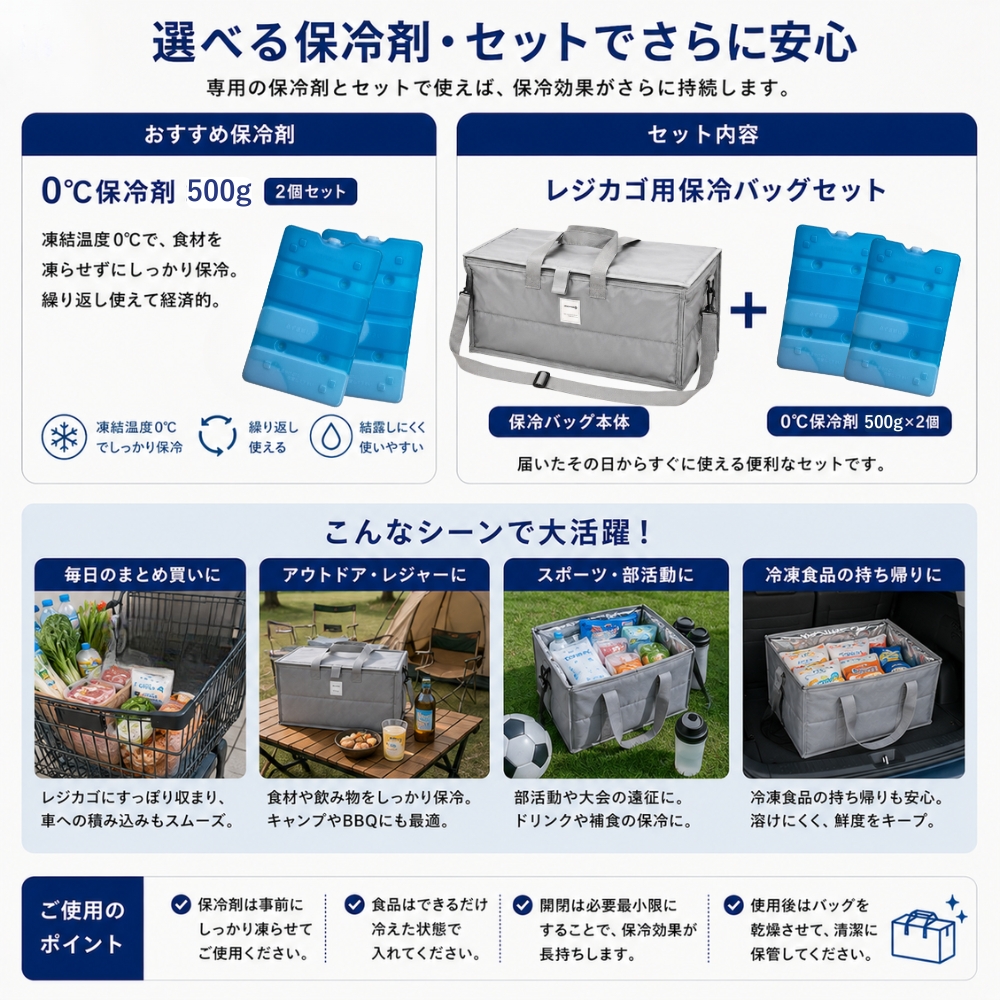 レジカゴごと入る 保冷バッグ 72L | 業務用・個人用保冷ボックスの